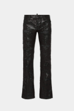Black Disco Wash Sharpei Flared Bootcut Jeans
