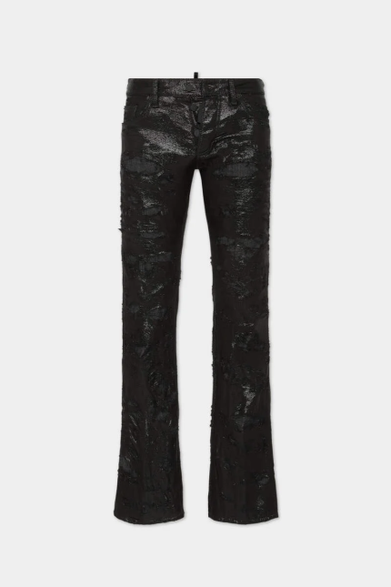 Black Disco Wash Sharpei Flared Bootcut Jeans