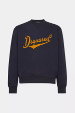 DSquared2 Crewneck Velvet Logo Sweatshirt