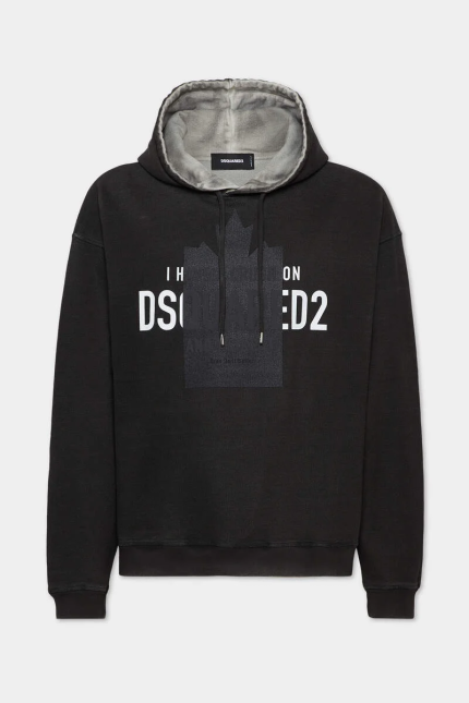 Spray Dyed Relax Fit Crush Hoodie