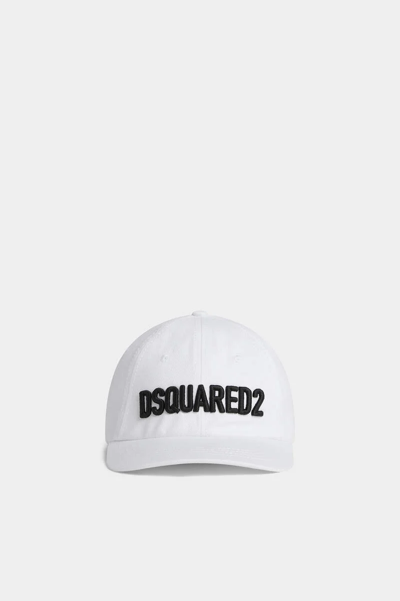 Dsquared2-Black-Logo-Baseball-White-Cap.webp Dsquared2 Black Logo Baseball White Cap