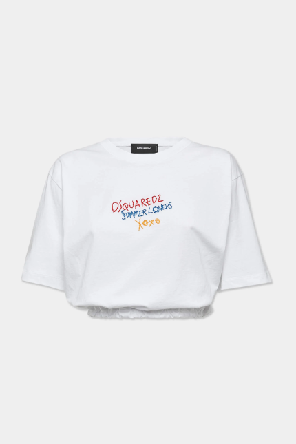 Dsquared2 Women Gathered Relax Fit T-Shirt
