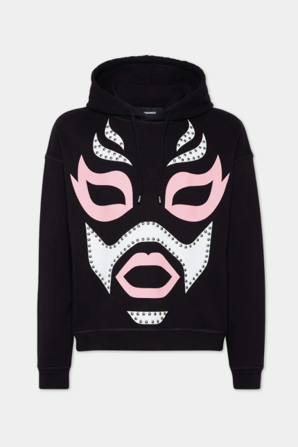DSQUARED2 Wash Relax Fit Mask Hoodie