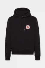Logo Patch DSQUARED2 Black Hoodie