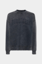 Loose Fit Raw Edge Crewneck