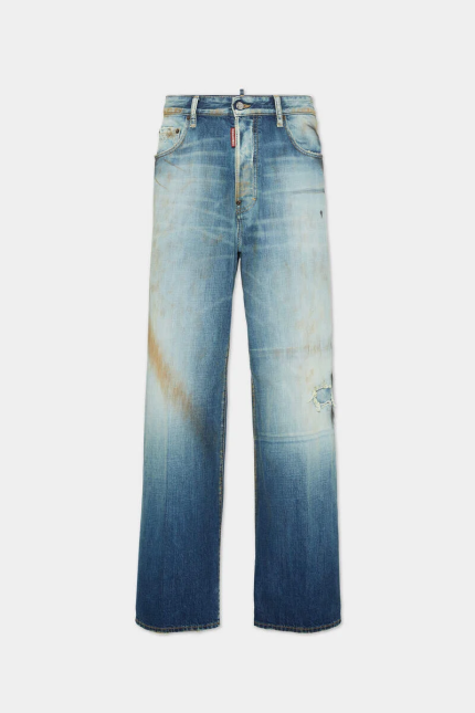 Medium Rusty Nail Wash Loose Jeans