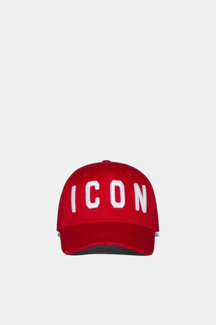 White Icon Baseball Red Cap