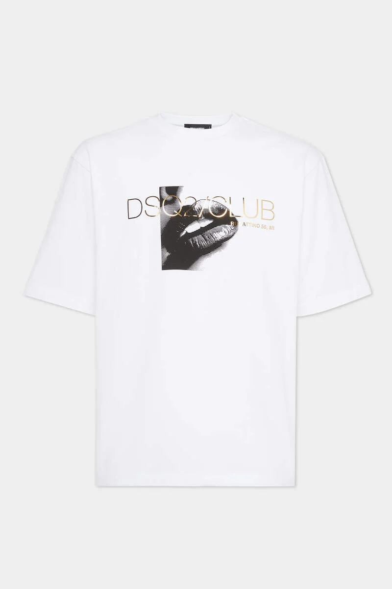 DSQ2 Loose Fit Club T-shirt White DSQ2 Loose Fit Club T-shirt White