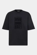 Loose Fit SL Shiny Logo Crewneck Black