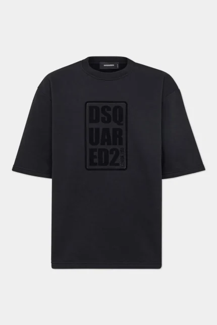 Loose Fit SL Shiny Logo Crewneck Black